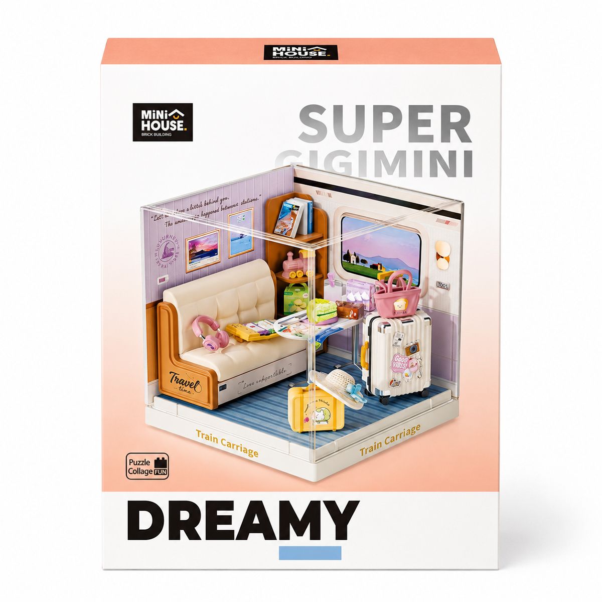 Конструктор-румбокс MINI HOUSE серії "Інтерʼєр Міні" – КУПЕ ПОЇЗДА  фото 1