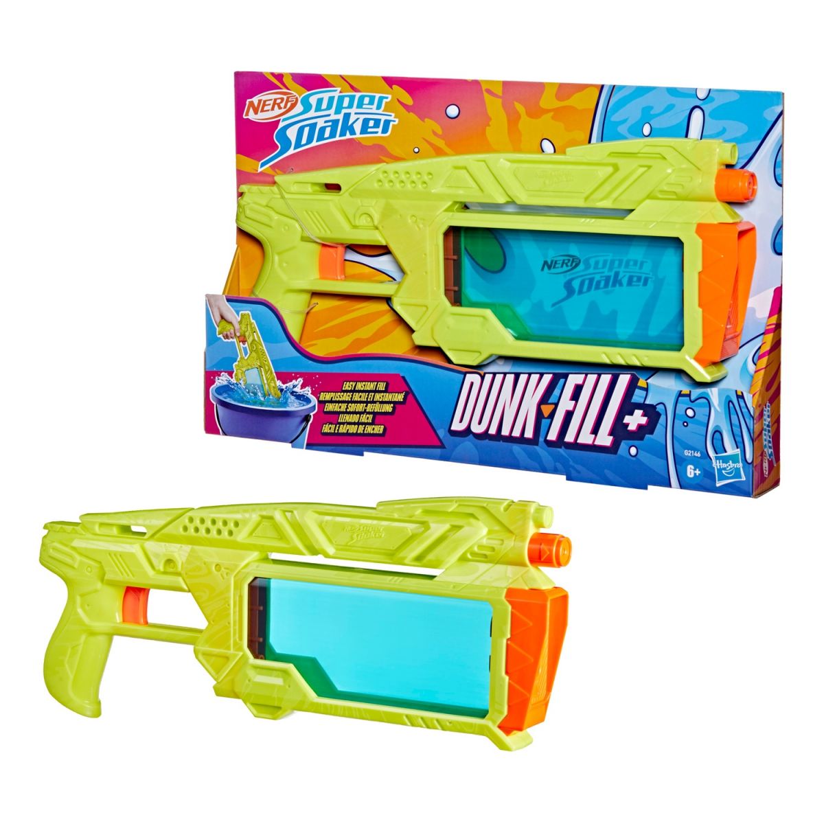 NERF Бластер іграшковий водяний Dunk Fill+  фото 1