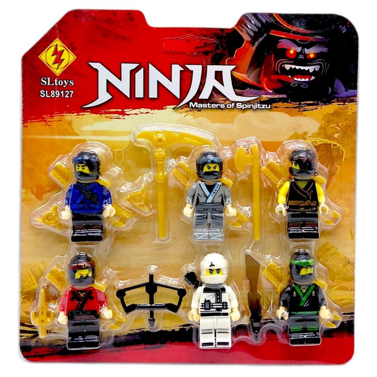 Фігурка мультгероїв "Ninja" 6 фігурок на планшетці 18*17,2см  фото 1