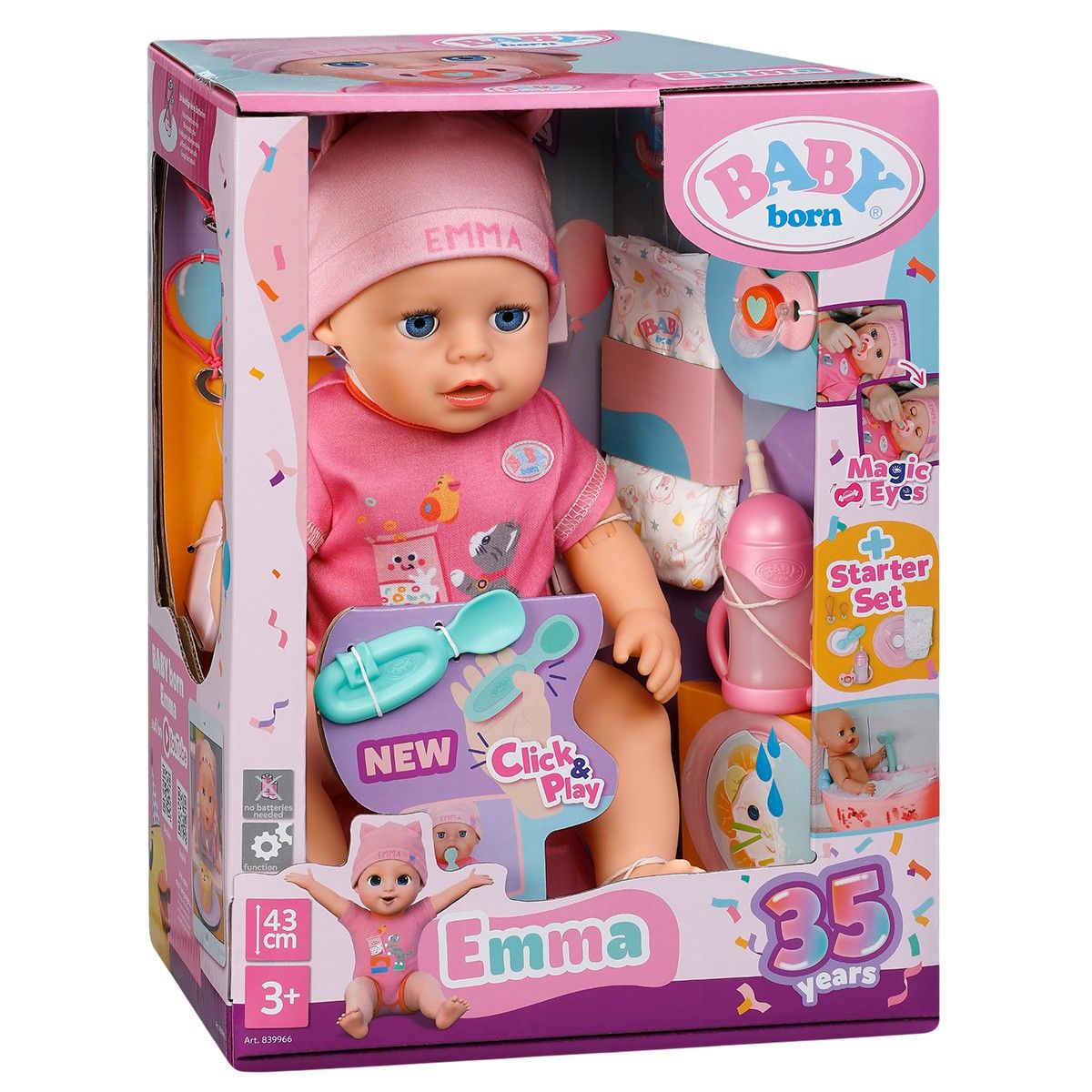 Кукла Baby Born серии Click and Play – Эмма  фото 1