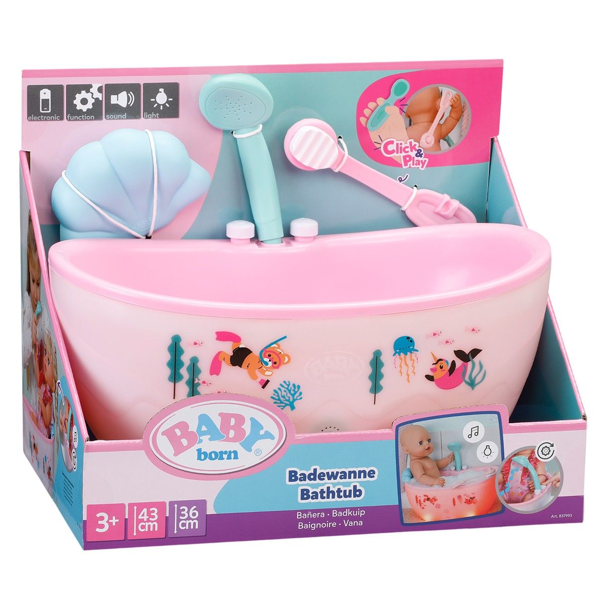 Автоматическая ванночка для куклы Baby Born – Сказочное купание  фото 1