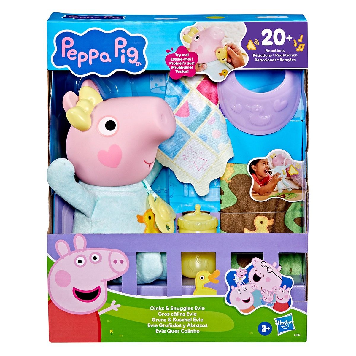 Интерактивная игрушка Peppa – Крошка Эви: хрюшки-обнимашки  фото 1