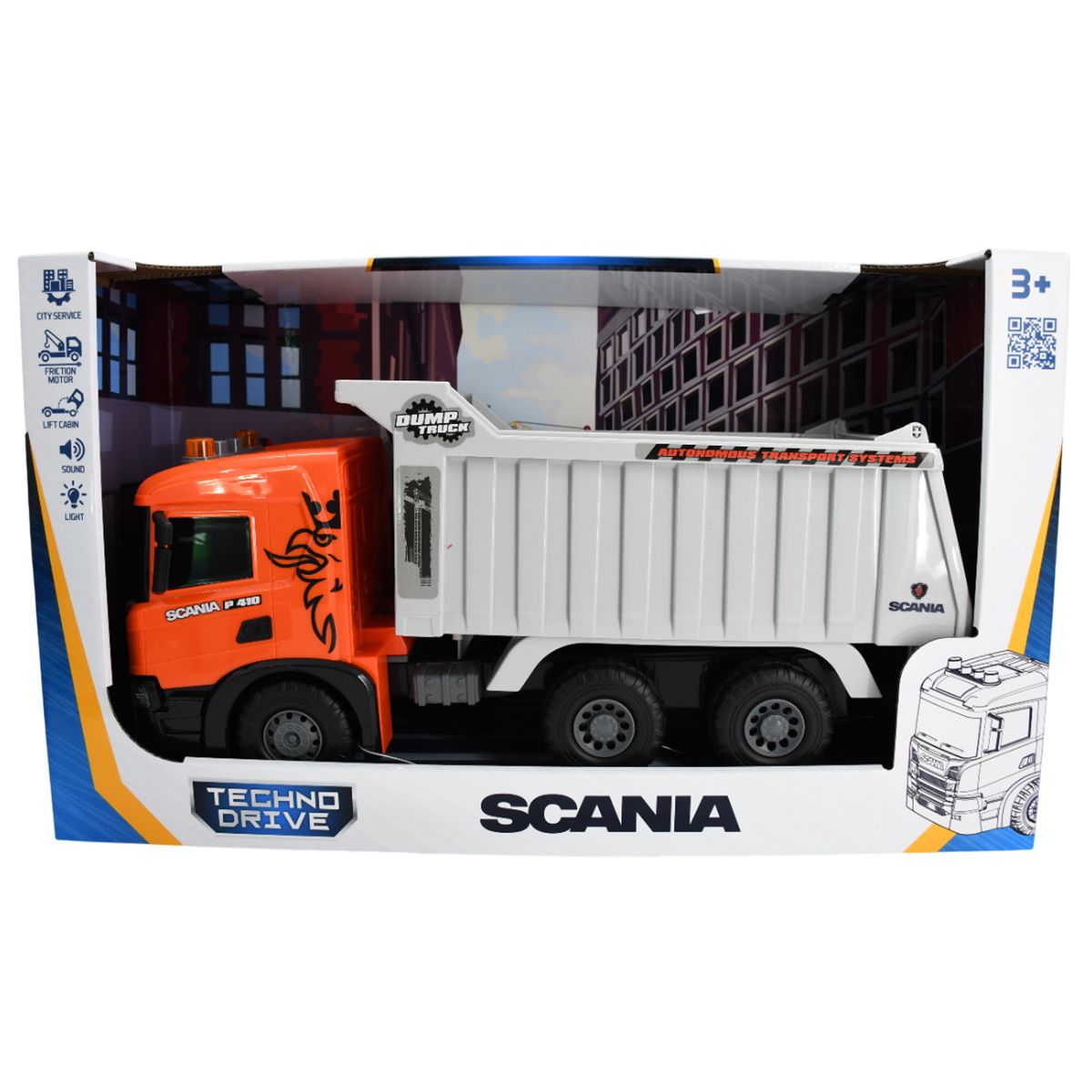 Автомодель серии Super Big Truck – Самосвал Scania (свет, звук)  фото 1