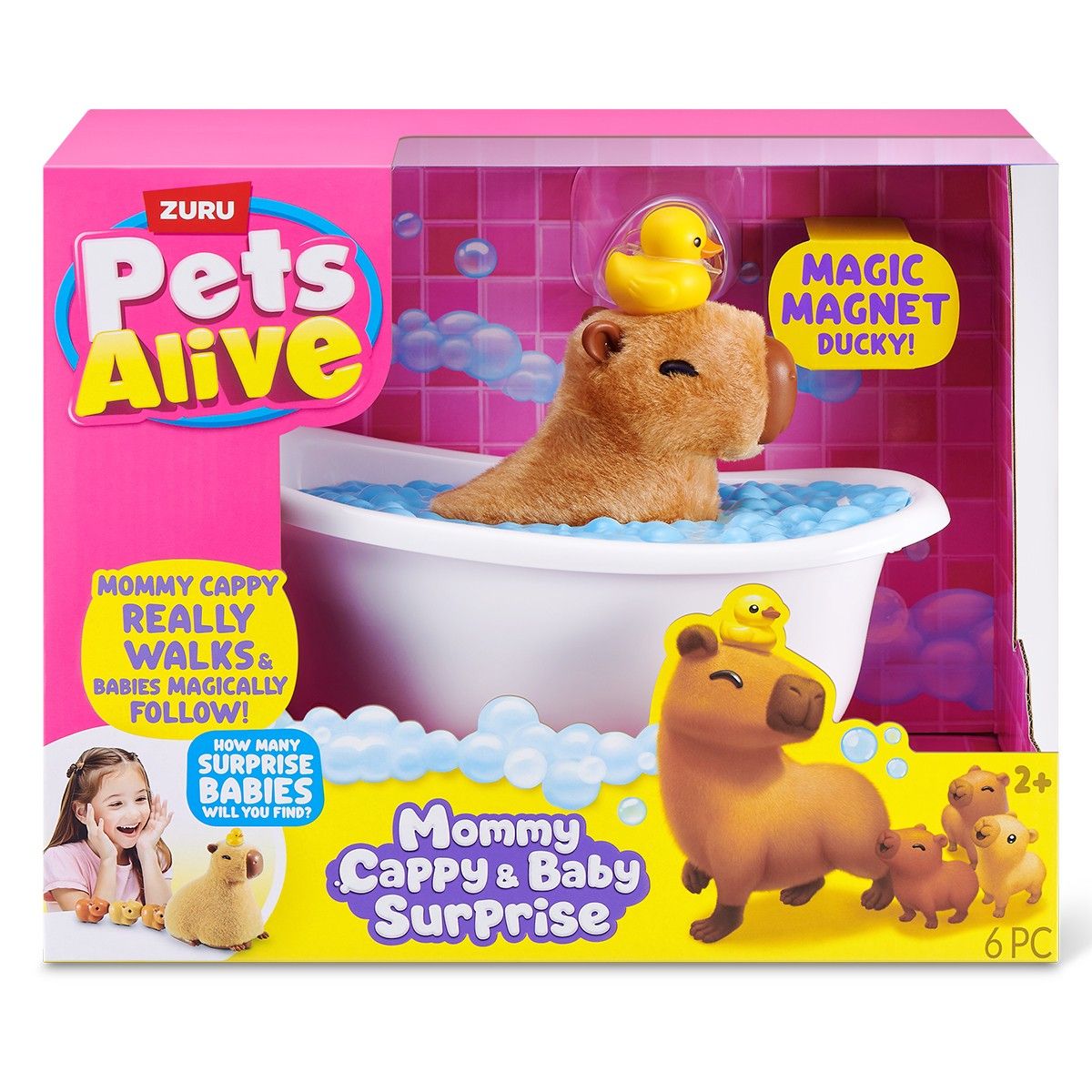 Интерактивный игровой набор Pets Alive – Мама капибара с сюрпризом  фото 1