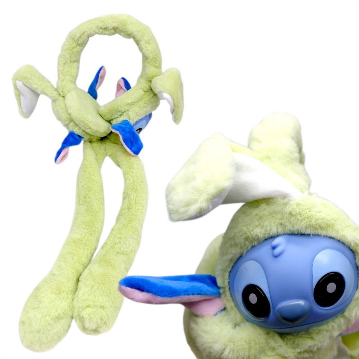 Уценка.  Мягкие ушки "Stitch / СТИЧ" для детей (Зеленый) Порвано ушко  фото 1