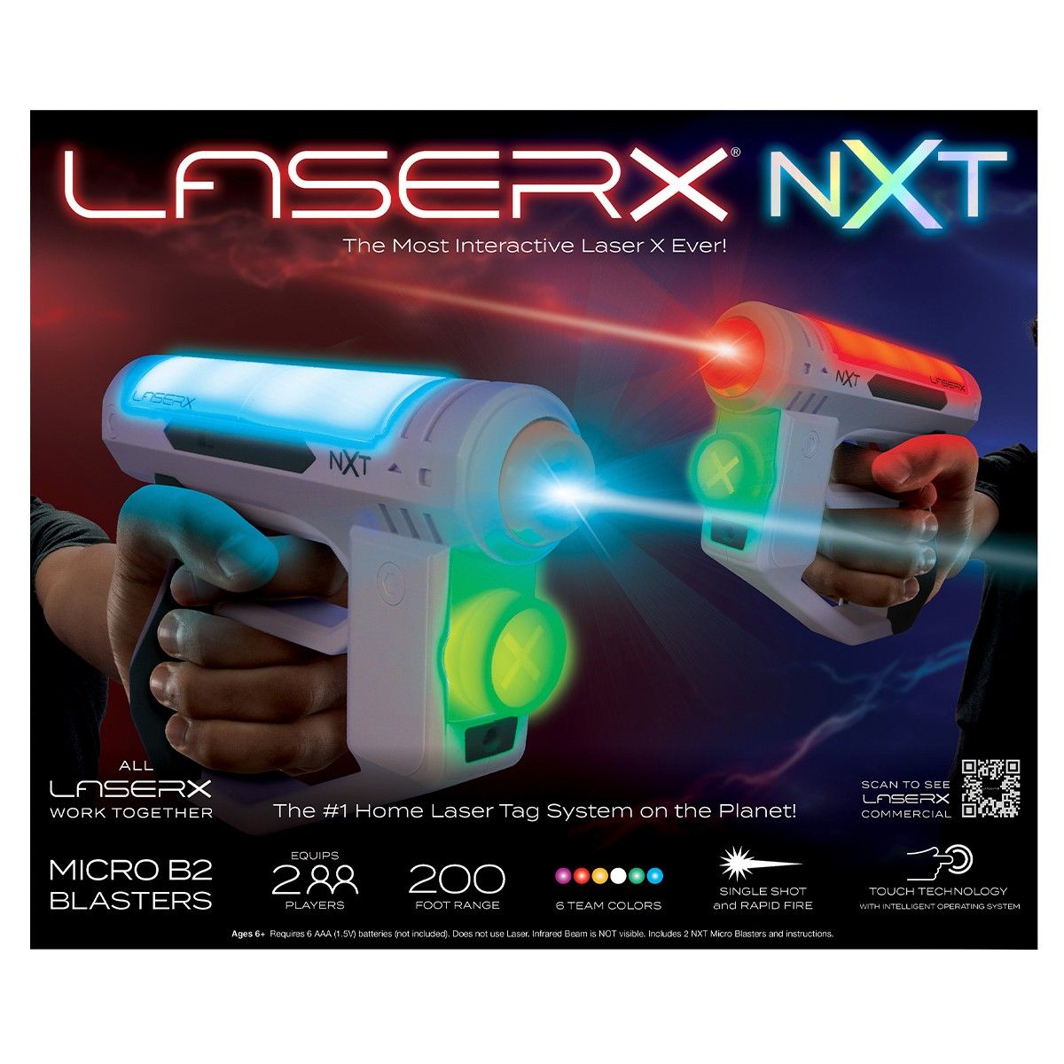 Ігровий набір для лазерних боїв – Laser X NXT Micro для двох гравців  фото 1