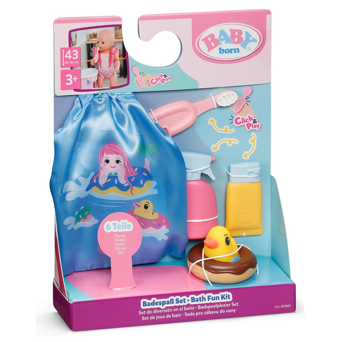 Игровой набор для купания куклы Baby Born – Океан заботы  фото 1