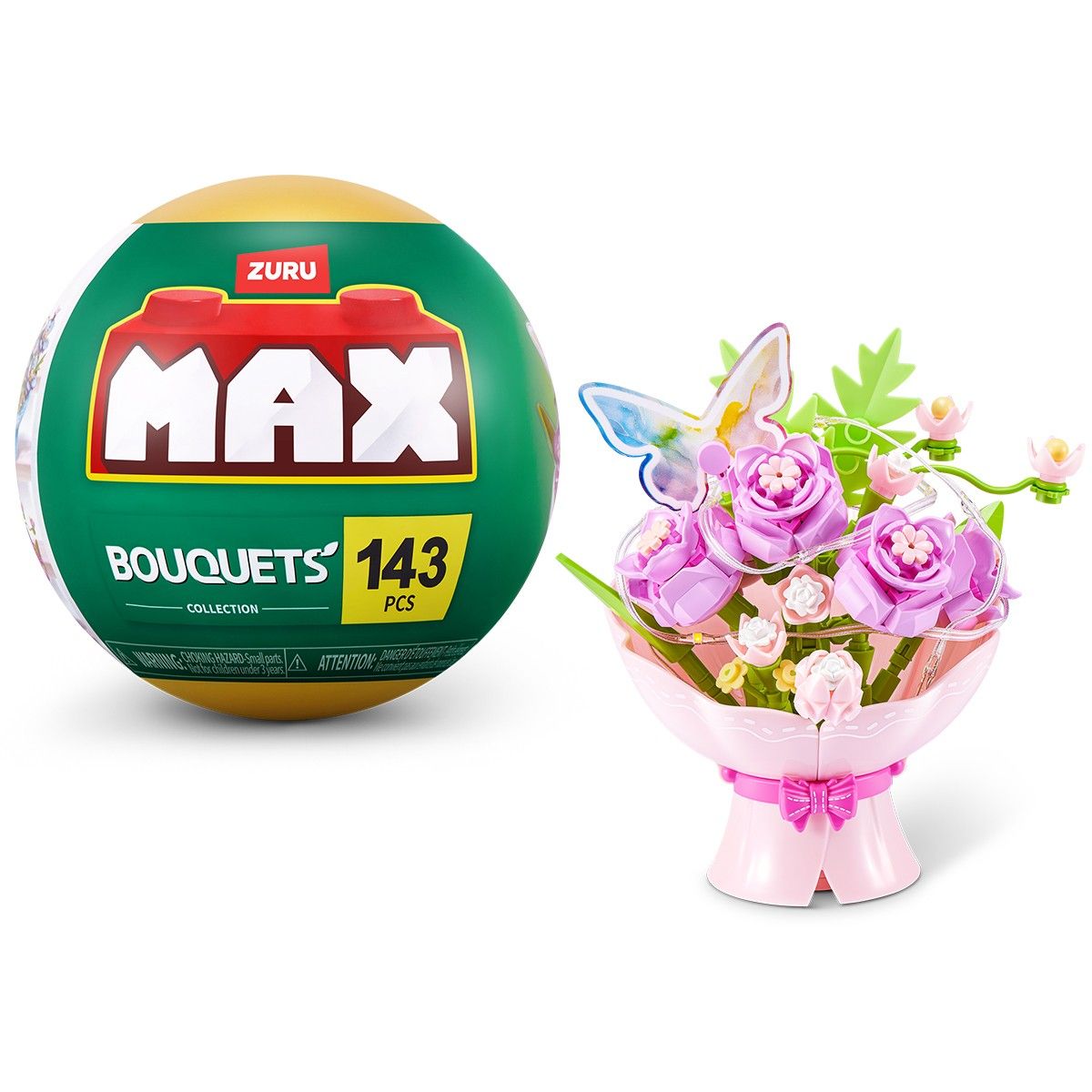 Конструктор в капсуле Max серии Bouquets S1 – Букет роз (свет)  фото 1