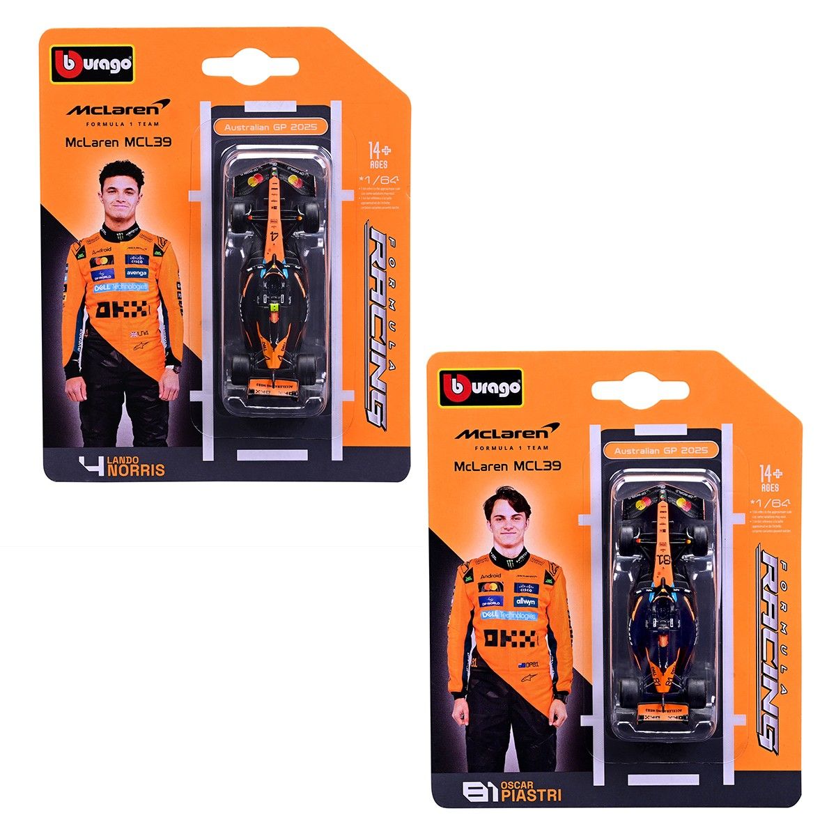 Автомодель - McLaren F1 MCL39 (2025) (1:64)  фото 1