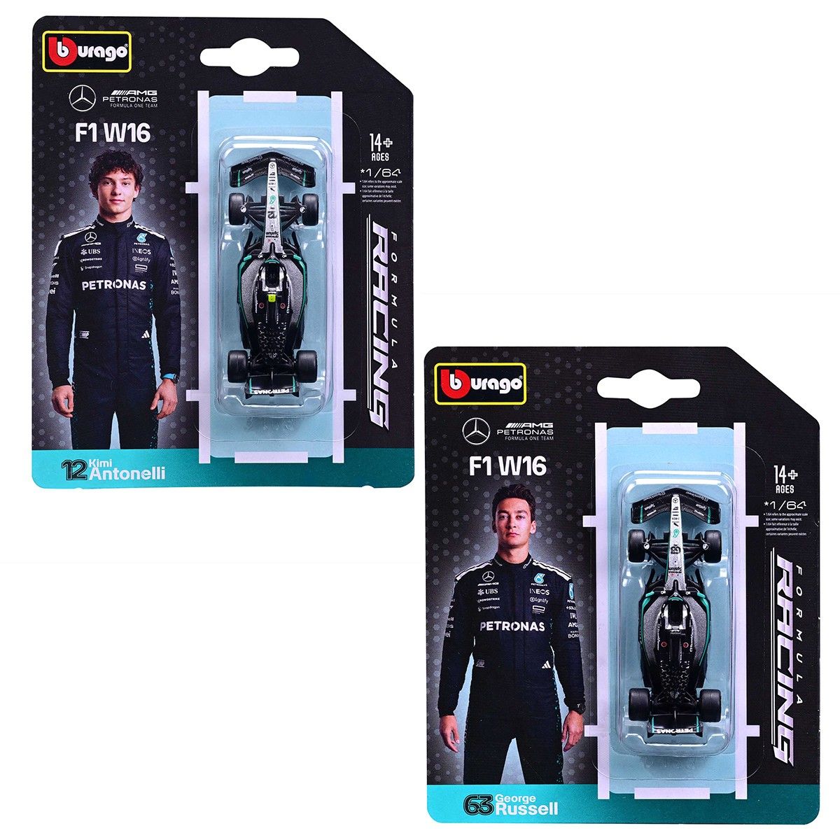 Автомодель - Mercedes-AMG F1 W16 (2025) (1:64)  фото 1