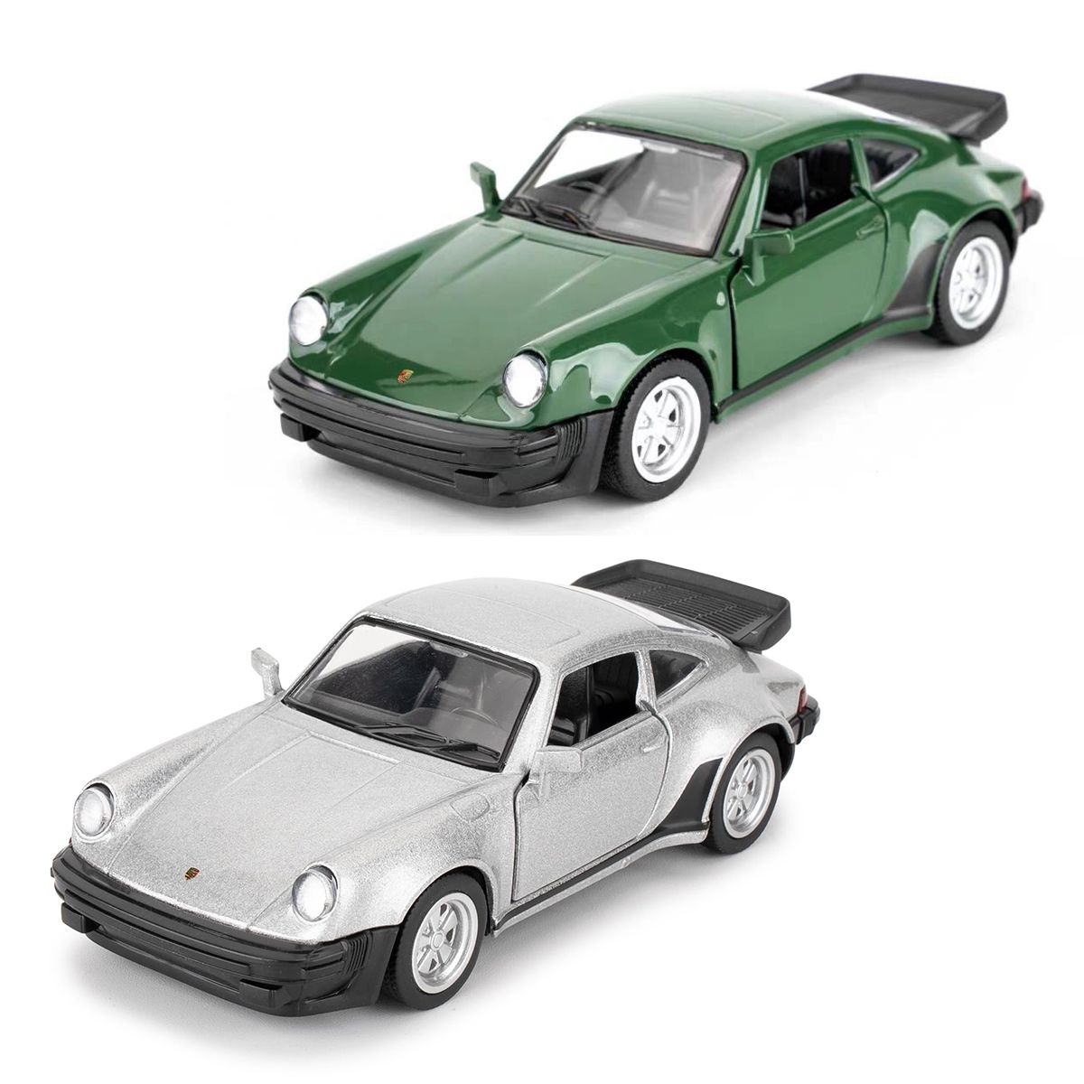 Автомодель - Porsche 911 Turbo 3. 3 1978 (серый, темно-зеленый)  фото 1