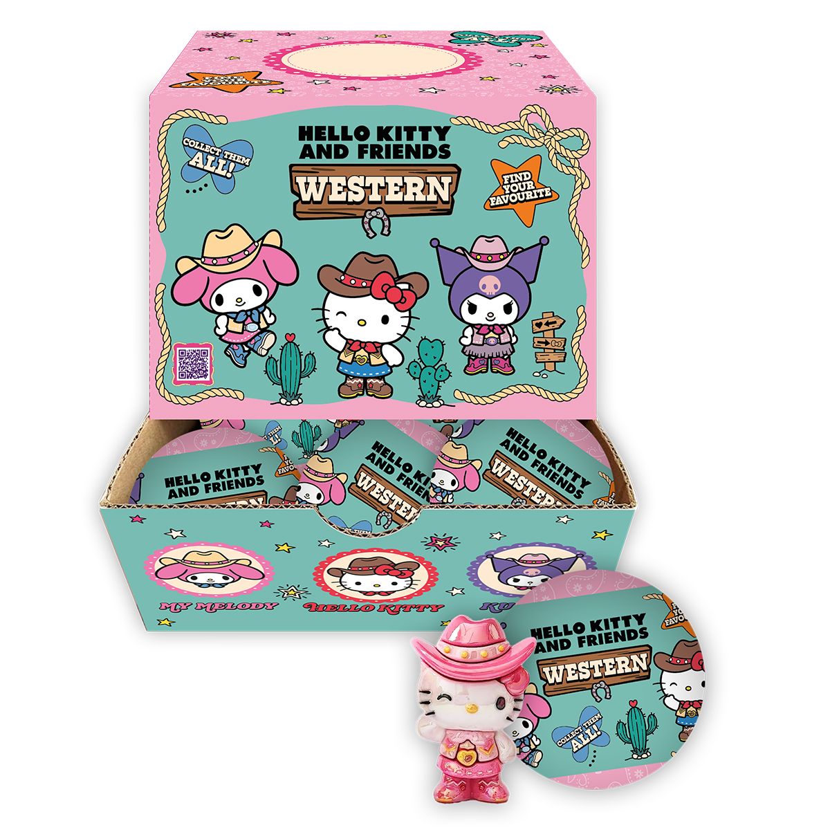 Дисплей фигурок-сюрпризов Cool Things серии Hello Kitty - Звезды Вестерна (18 шт. )  фото 1