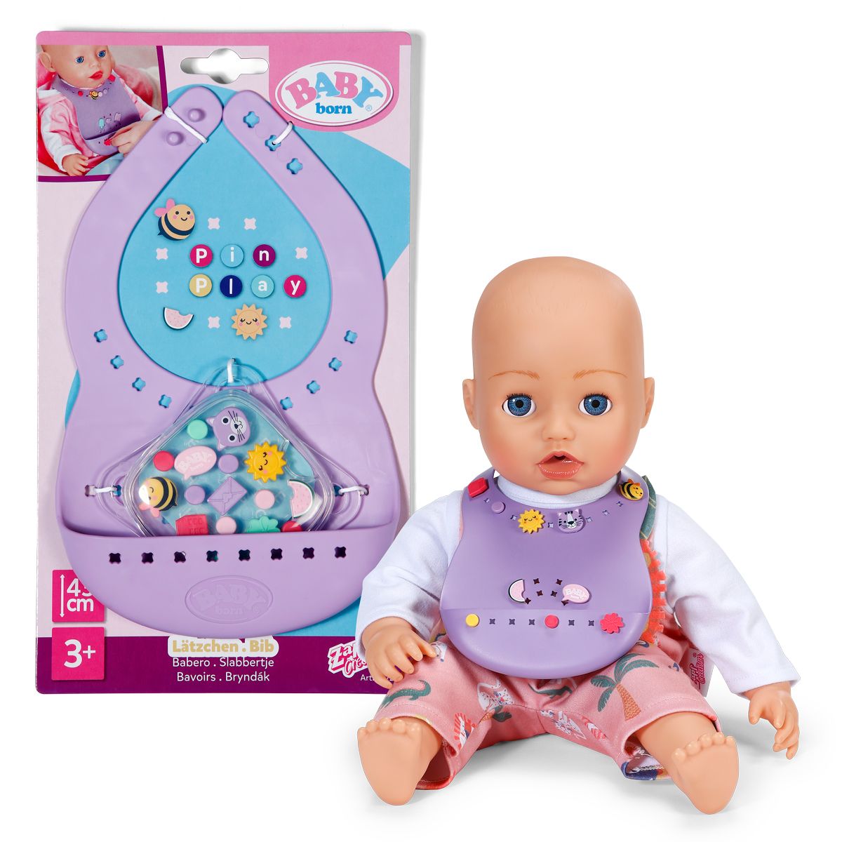 Нагрудник для куклы Baby Born серии Pinplay – Стильное кормление  фото 1