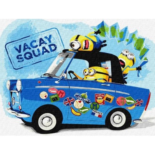 Картина по номерах для дітей UN "Minions (Посіпаки): Дорога у відпустку" 30x40см  фото 1