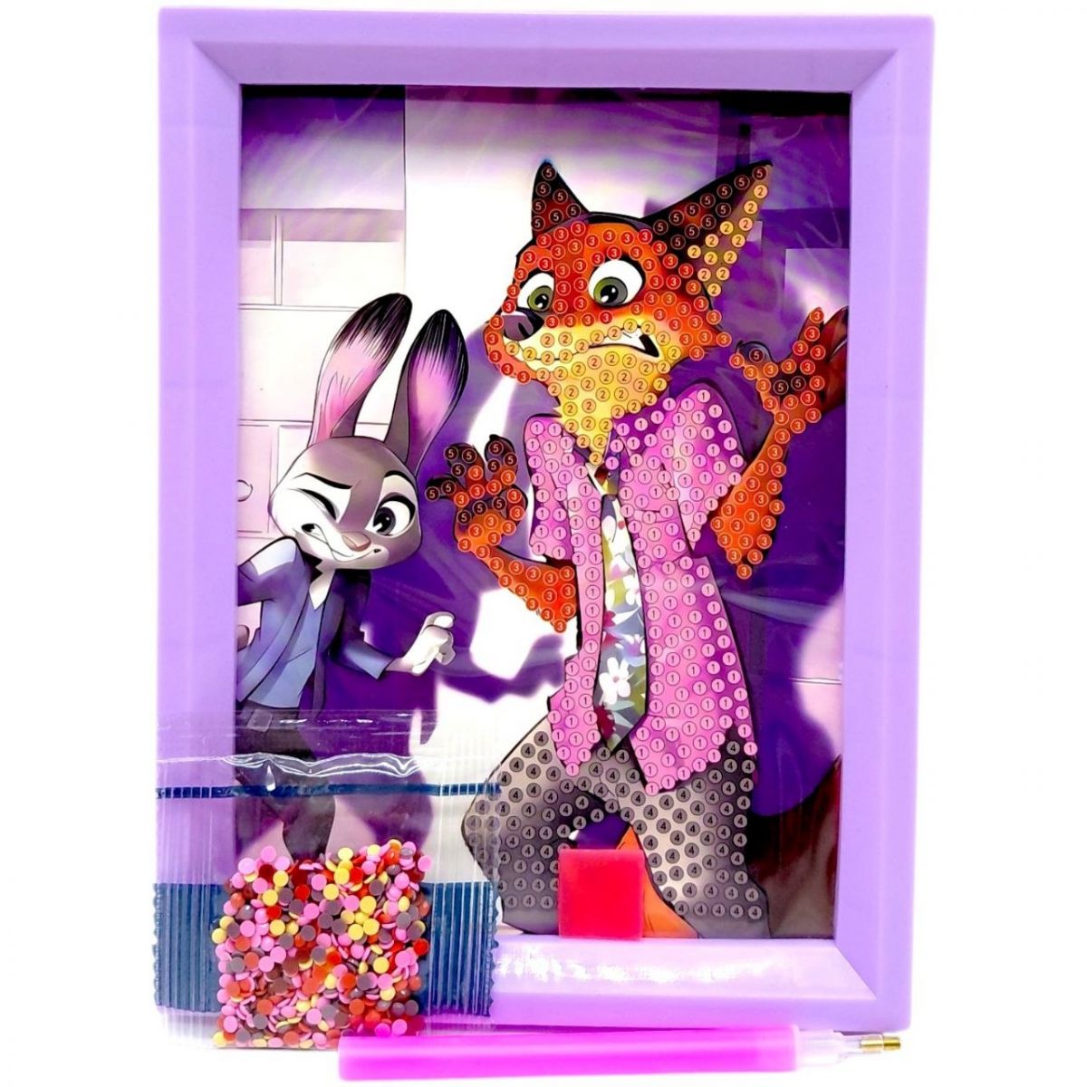 Алмазна картинка "Зоотопія" 18 см (БУЗКОВИЙ)  фото 1