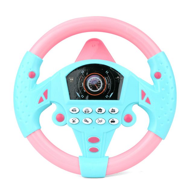 Кермо Кмітливий шофер WToys, ОЗВУЧУВАННЯ УКРАЇНСЬКОЮ МОВОЮ, фрази, віршик, пісня, звуки, кріплення на присосках, в коробці (БЛАКИТНИЙ)  фото 1