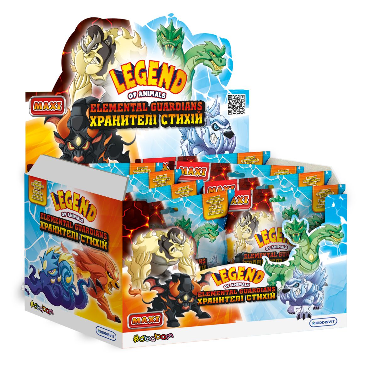 Дисплей стретч-игрушек серии Legend of animals Макси – Хранители стихий (10 шт)  фото 1