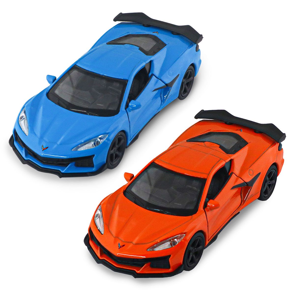 Автомодель - Chevrolet Corvette Z06 2023 (помаранчевий, світло-блакитний)  фото 1