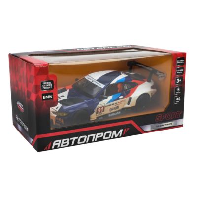 Машина металлическая АВТОПРОМ на батарейках 1:24 "BMW M4 GT3" свет, звук  фото 1