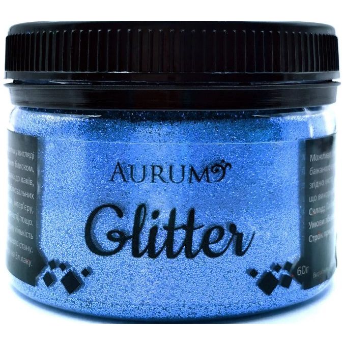 Декоративні блискітки Глітер Aurum Блакитний 60 г  фото 1