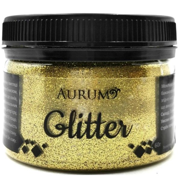 Декоративні блискітки Глітер Aurum Золотий 60 г  фото 1