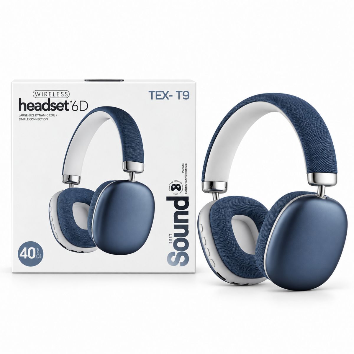 Наушники Bluetooth, встроенный аккумулятор 5. 4V, разъем для TF карты, AUX разъем, в коробке,(ГРАФИТ)  фото 1