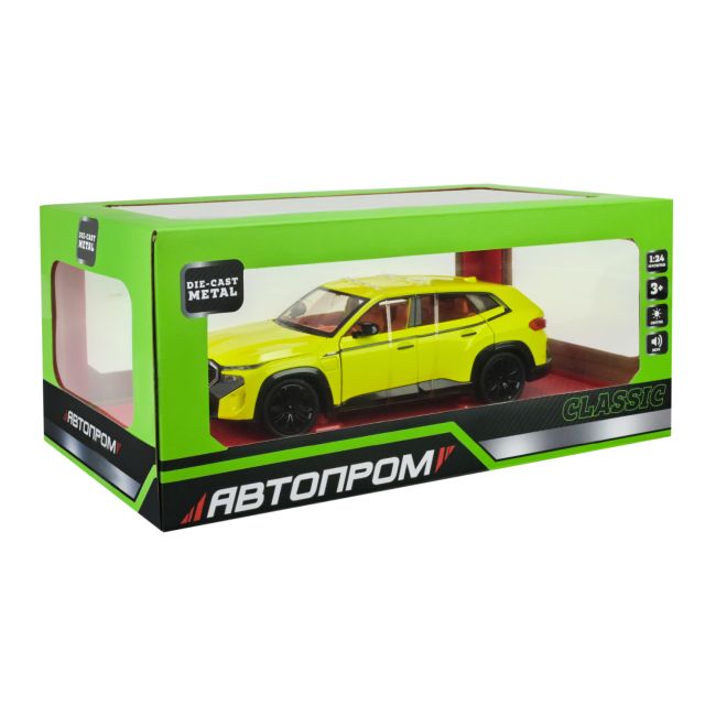 МАШИНА МЕТАЛЛИЧЕСКАЯ "АВТОПРОМ" 1:24 BMW XM (САЛАТОВЫЙ)  фото 1