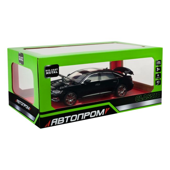МАШИНА МЕТАЛЛИЧЕСКАЯ "АВТОПРОМ" 1:24 AUDI A6L (ЧЕРНЫЙ)  фото 1