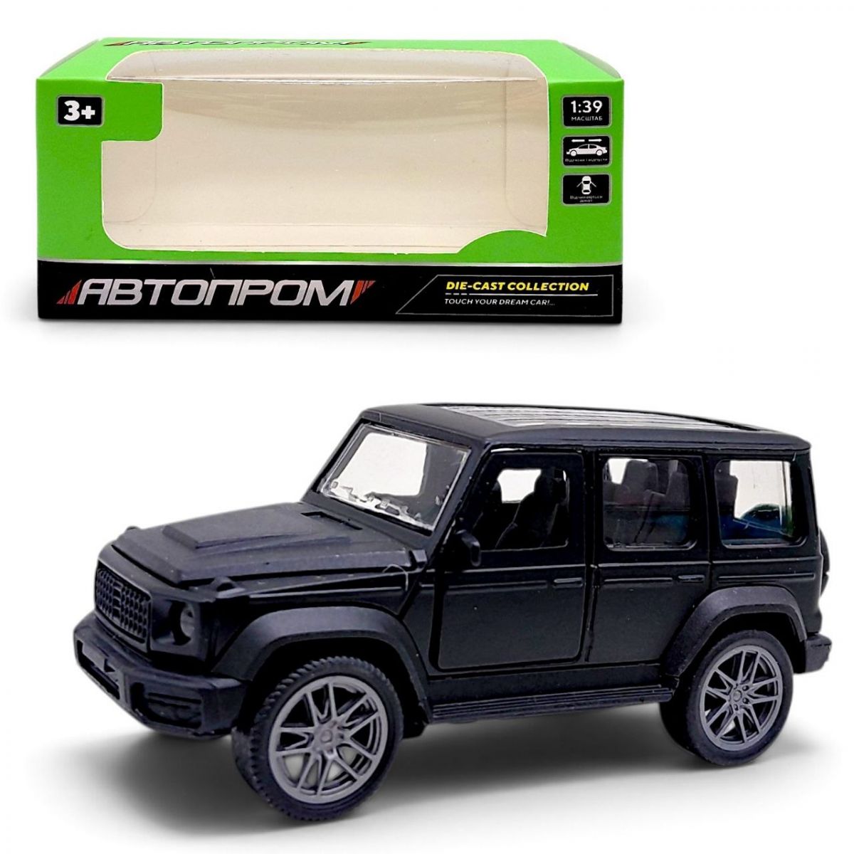 МАШИНА МЕТАЛЕВА "АВТОПРОМ" MERCEDES G-CLASS (ЧОРНИЙ)  фото 1