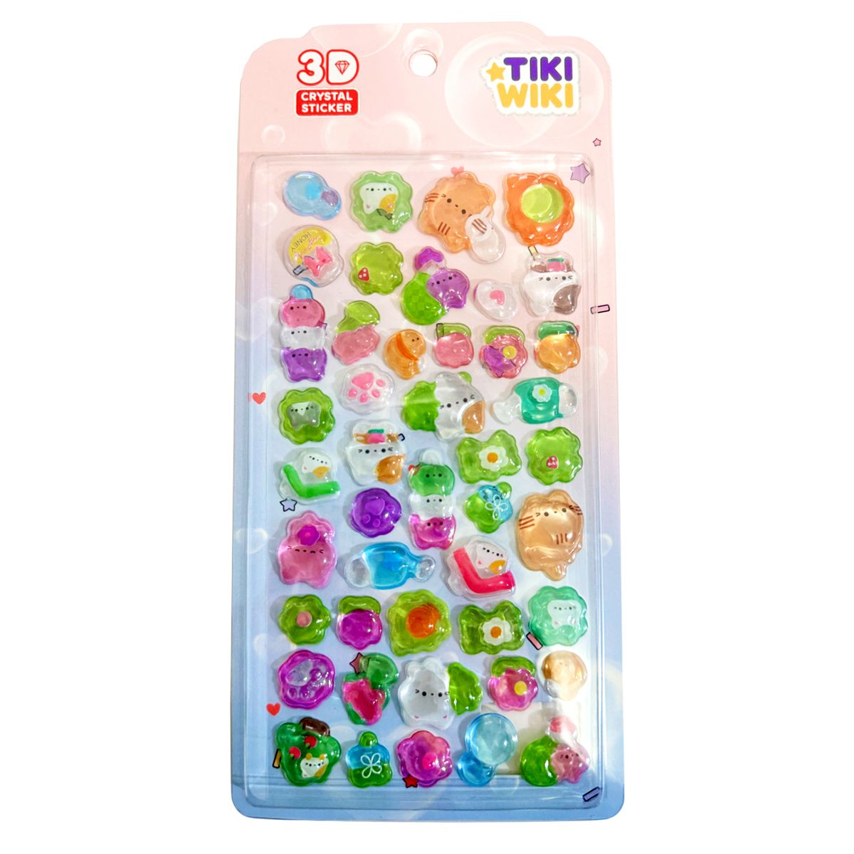 Набор 3D-наклеек Tiki Wiki серии Crystal – Тики котики в саду  фото 1