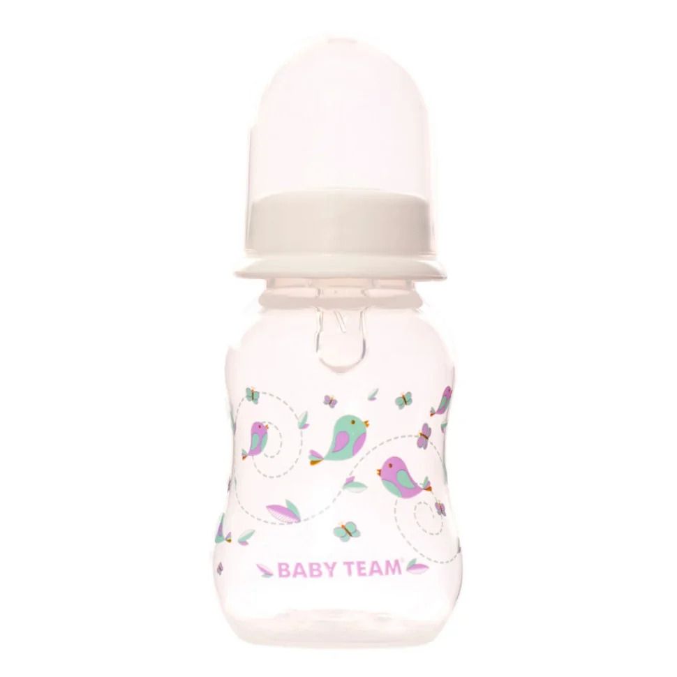 Пляшечка для годування з силіконовою соскою, 125 мл (125 ml) білий  фото 1