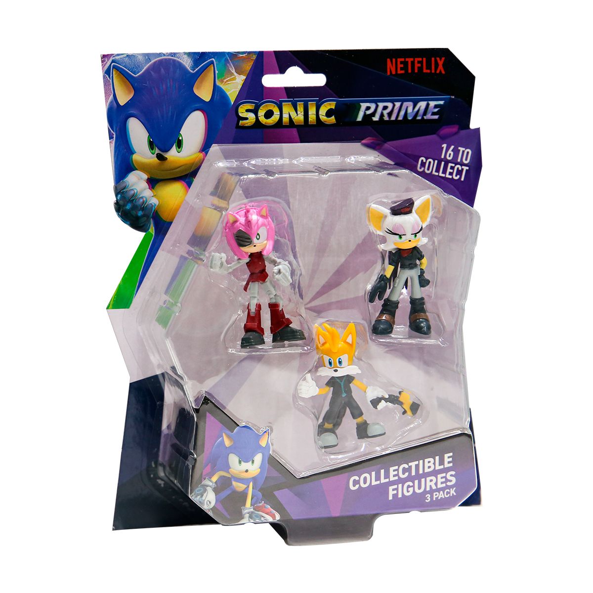 Набір ігрових фігурок Sonic Prime – Ребел Руж, Тейлз, Расті Роуз  фото 1