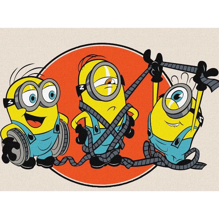 Картина по номерах для дітей UN "Minions: Зйомки кіно" 20х30см  фото 1