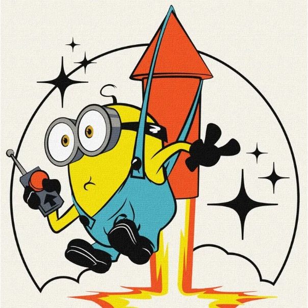 Картина по номерах для дітей UN "Minions: Шлях нагору" 25х25см  фото 1