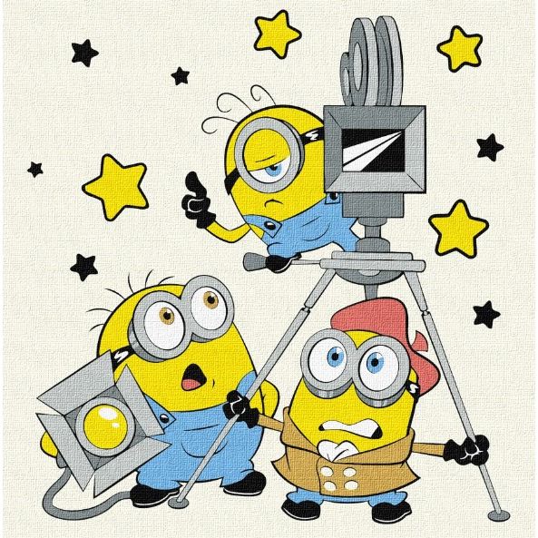 Картина по номерах для дітей UN "Minions: Зйомки фільму" 25х25см  фото 1