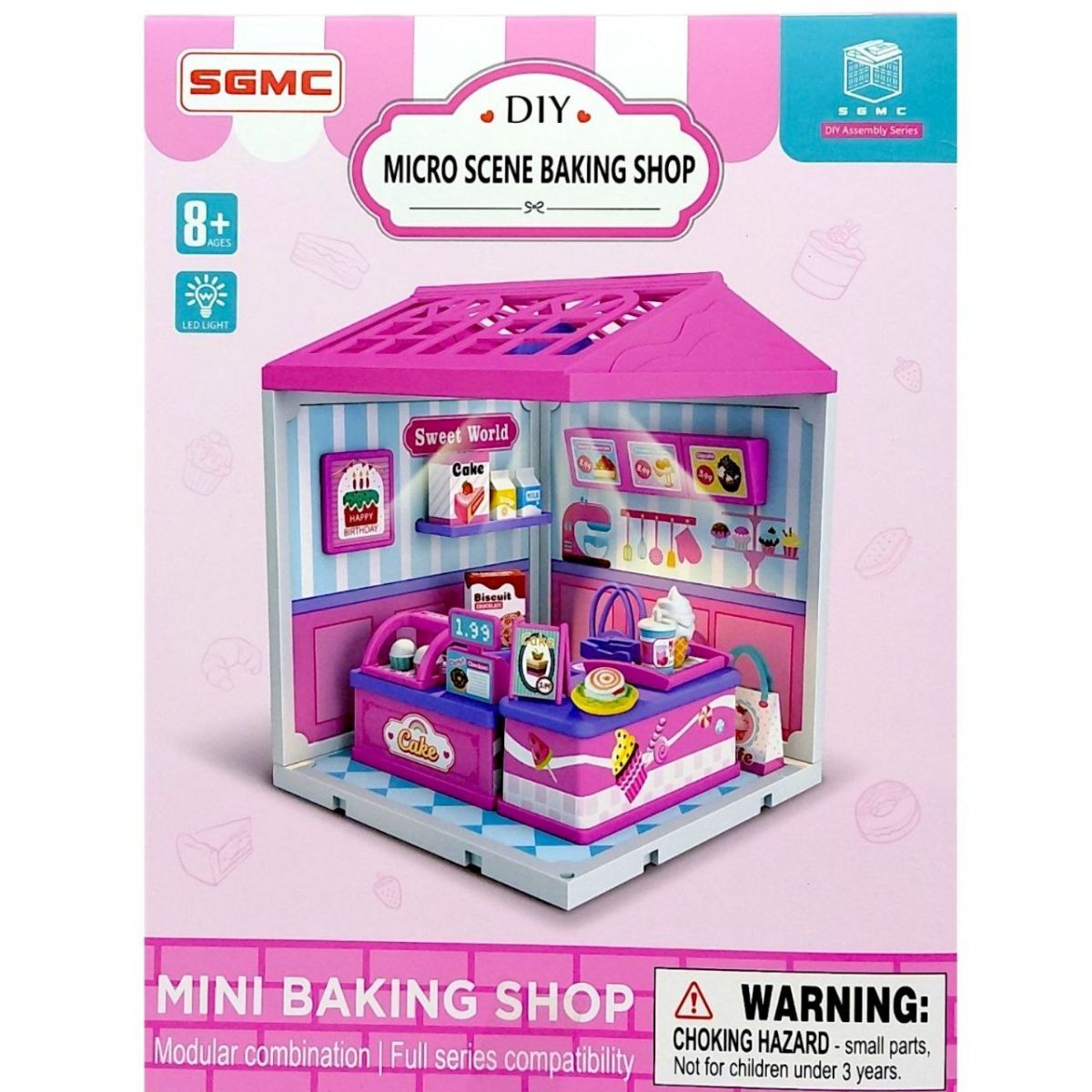 Набір для творчості (Рум Бокс Room box) короб.  14,5х4,2х19 см (РОЖЕВИЙ)  фото 1