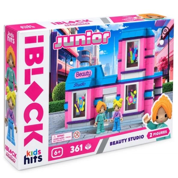 Конструктор IBLOCK JUNIOR Студія Краси, 361дет. ,2 фиг, у  короб.  37,5*25,5*6см  фото 1