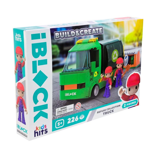 Конструктор LOCK JUNIOR 226дет. , Вантажівка для збору сміття короб.  32*21,5*5  фото 1