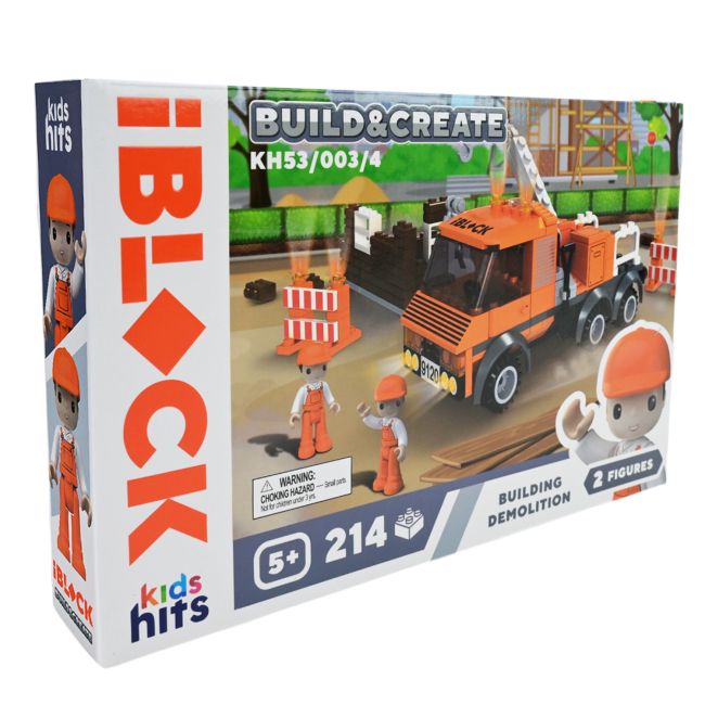 Конструктор IBLOCK JUNIOR 214дет, короб.  32*5*21,5см  фото 1