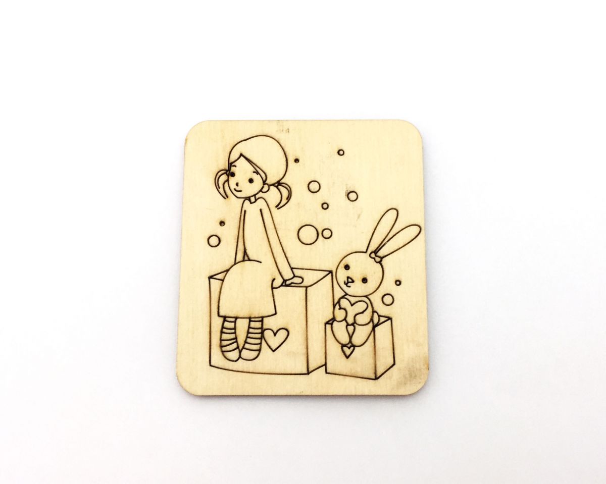 Дерев'яні магніти Романтика № 4  фото 1