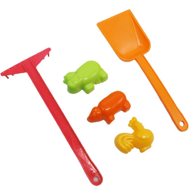 Пісочний набір "Грабельки, лопатка і 3 пасочки" (мікс)  фото 1