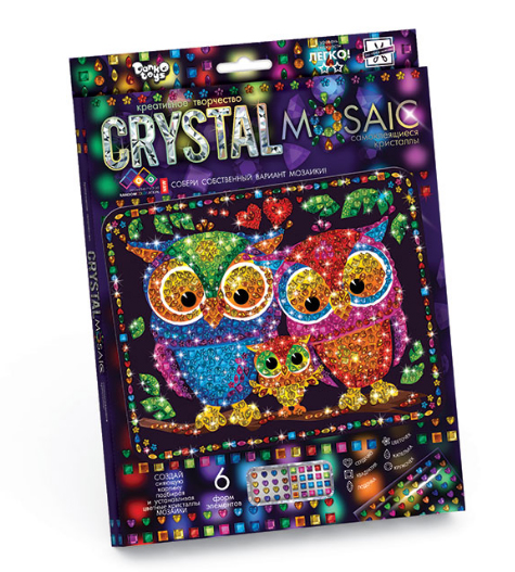 Набор для креативного творчества "CRYSTAL MOSAIC", "Совушки"