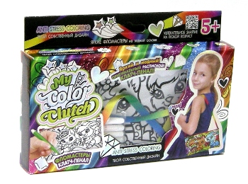 Набор для творчества "My Color Clutch", клатч-пенал-раскраска "Кролик и белочка" Набор для творчества "My Color Clutch", клатч-пенал-раскраска "Кролик и белочка"