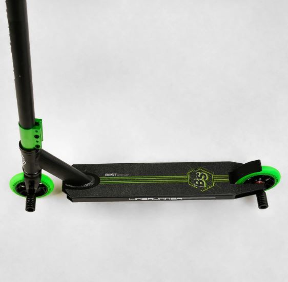 Самокат трюковый LR-30360 Best Scooter "LineRunner" (1) HIC-система, ПЕГИ, алюминиевый диск и дека, колёса PU, d=110мм, ширина руля 52 см, в коробке [Коробка]