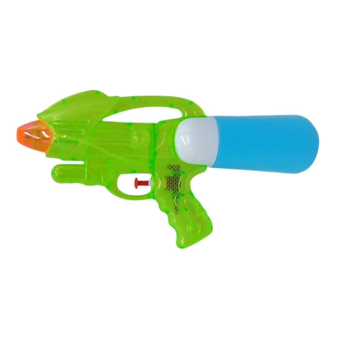 Уценка.  Водный пистолет пластиковый 30 см (зеленый) - треснут