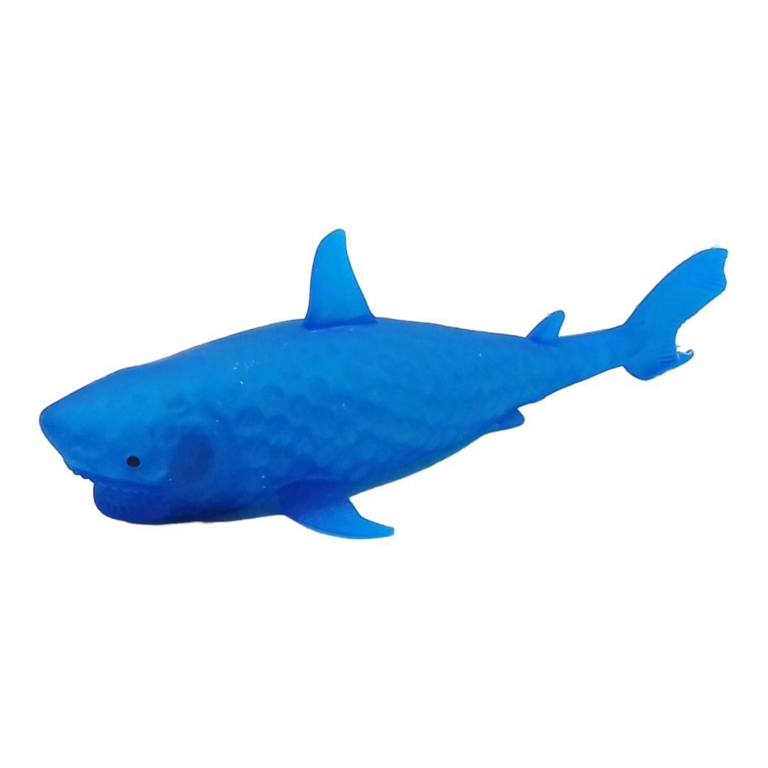 Уценка.  Игрушка-антистресс "Акула/Дельфин", с орбизами  Поврежденное основание и порванный