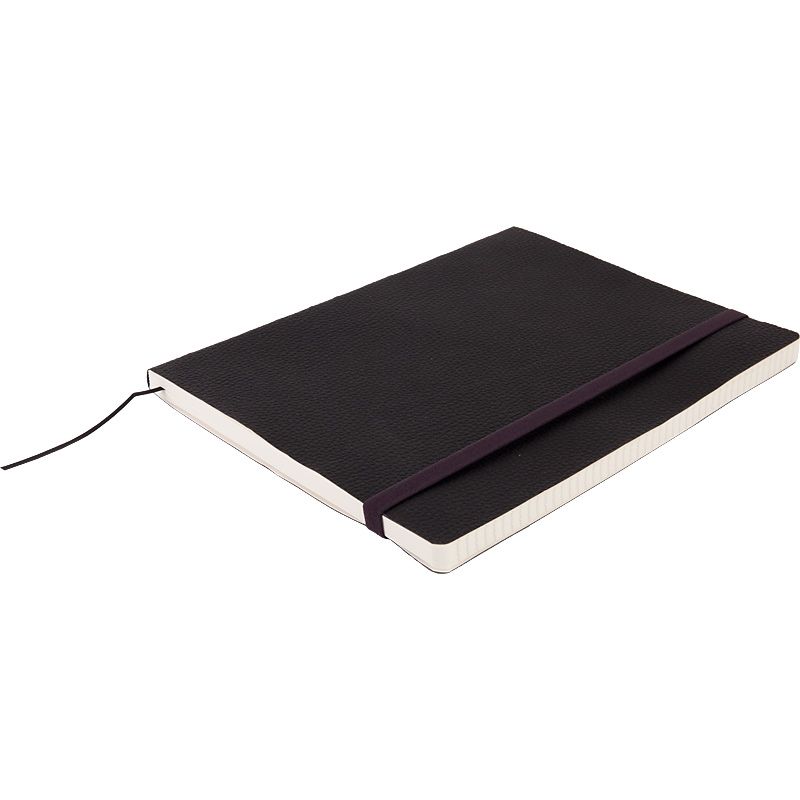 Книга записна Partner Soft L, 190*250, 96 арк, кліт, чорна Книга записна Partner Soft L, 190*250, 96 арк, кліт, чорна