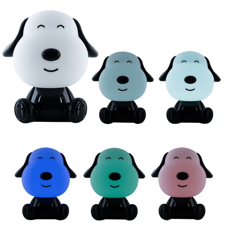 Світильник-нічник LED з акумулятором Doggy, чорно-білий Світильник-нічник LED з акумулятором Doggy, чорно-білий