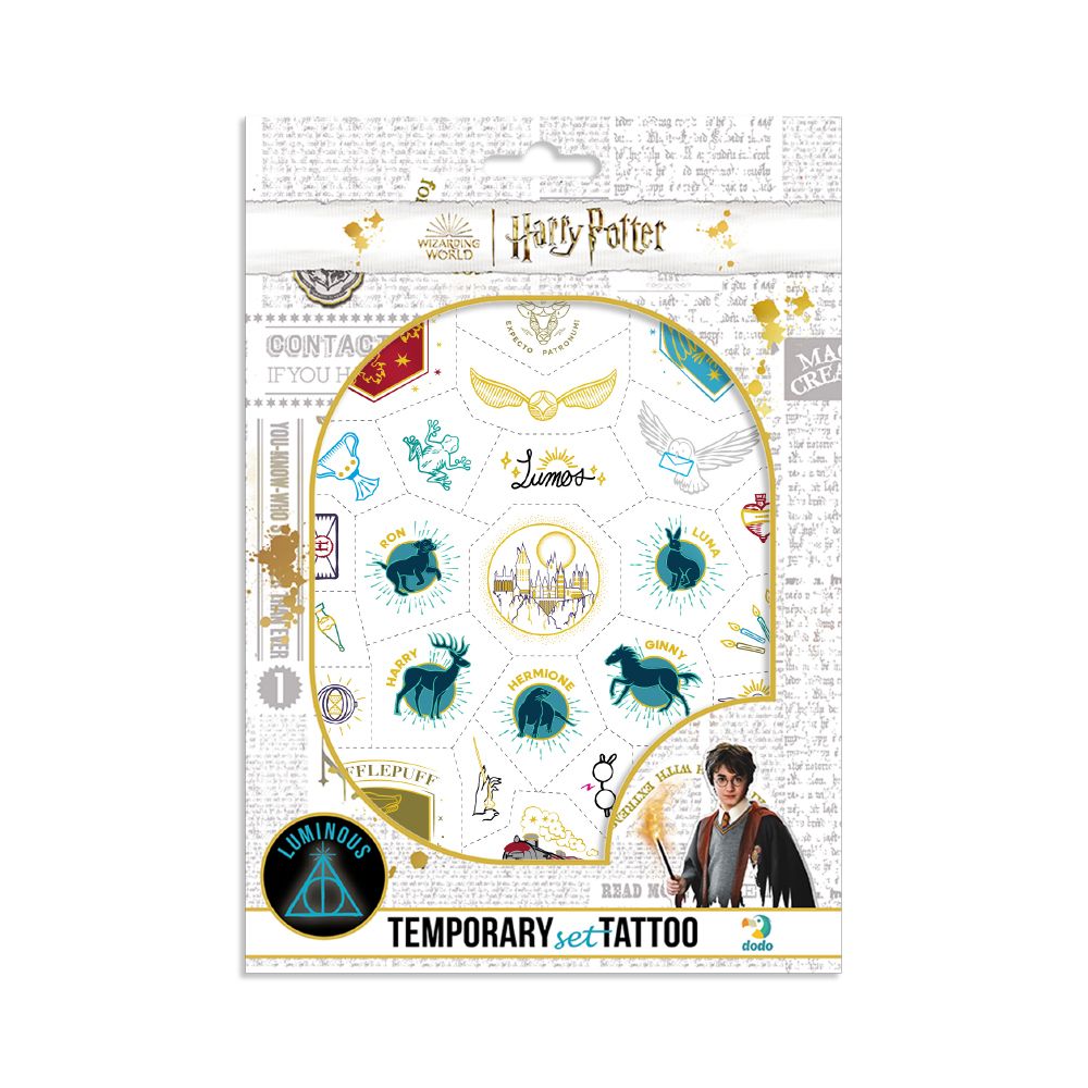 Набір дитячих тимчасових татуювань "Harry Potter. Символи", А5, 2 аркуші Набір дитячих тимчасових татуювань "Harry Potter. Символи", А5, 2 аркуші