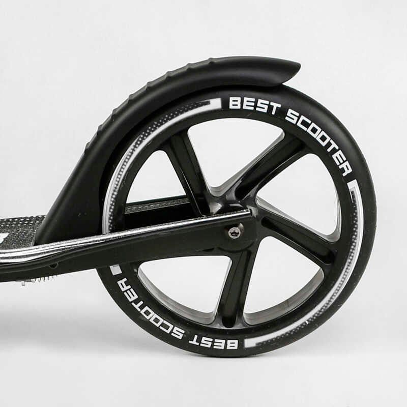 Самокат алюмінієвий "Best Scooter" (колеса PU, ФАРА, затискач керма, d передніх коліс - 230 мм, d задніх коліс 200мм, 1 амортизатор передній) фото 4 Самокат алюмінієвий "Best Scooter" (колеса PU, ФАРА, затискач керма, d передніх коліс - 230 мм, d задніх коліс 200мм, 1 амортизатор передній) фото 4